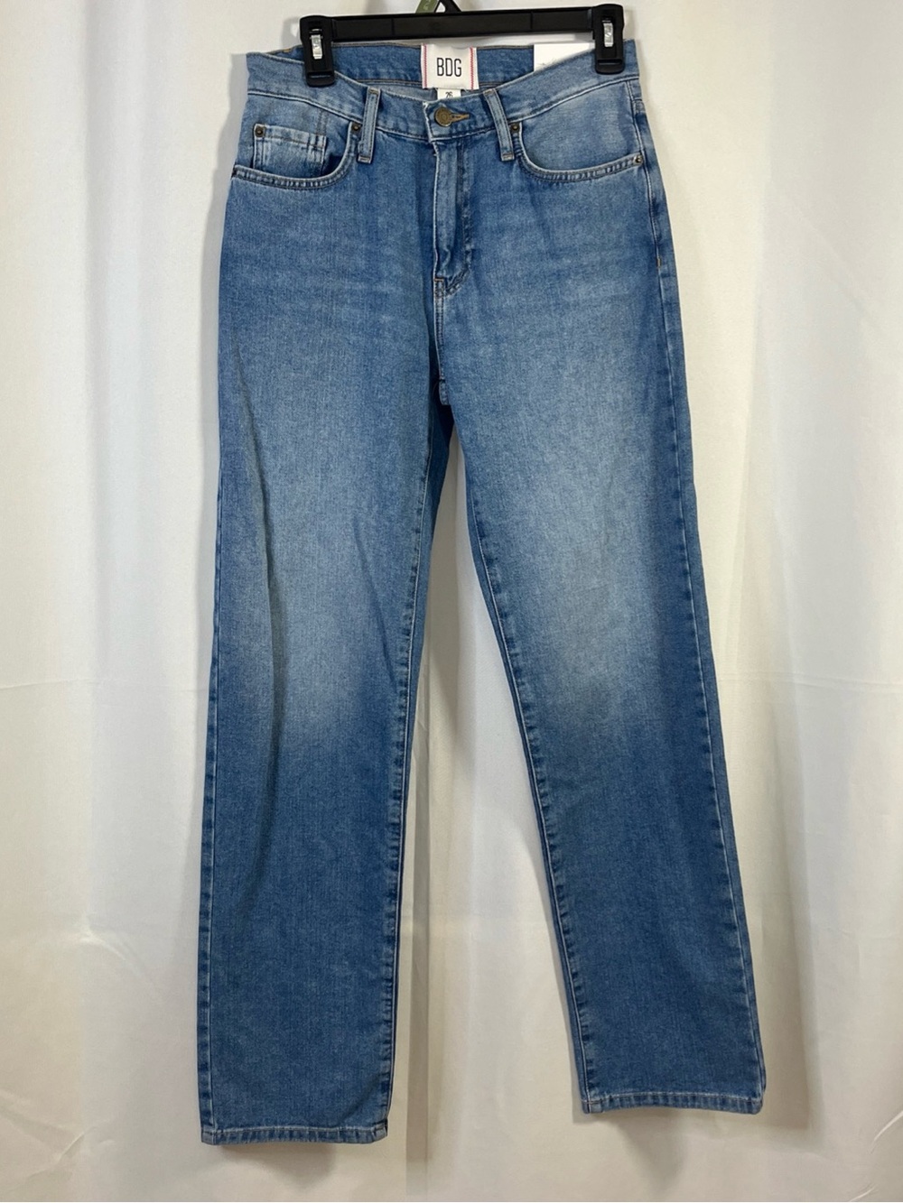 NWT BDG Olive Stovepipe Light Wash High Waist Straight Leg Jeans Women 26W